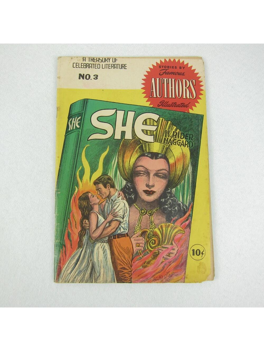 Vintage 1950 SHE Stories By Famous Authors Comic Book #3 H Rider Haggard RARE